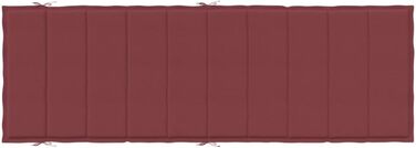 Подушка для шезлонгу ZEYUAN Melange Wine Red 186x58x3 см Тканина, Подушка для шезлонга, Подушка для шезлонга, Подушка для шезлонга, Подушка для лави, Подушка для стільця для високих стільців, Подушки для шезлонга - 4002485