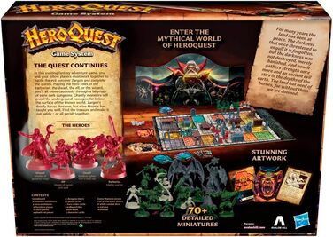 Настільна гра Avalon Hill HeroQuest базова гра, пригодницька гра в стилі фентезі, від 14 років, для 2 - 5 гравців, АНГЛІЙСЬКА МОВА HAS2847U Великобританія Мульти