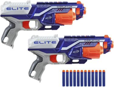 Бластери Disruptor, 12 дротиків Nerf Elite - обертовий барабан на 6 дротиків, швидкий вогонь, 2pack - 2