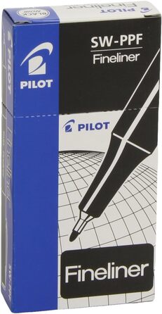 Об'ємний пакет Pilot SW-PPF 0.4 мм Fineliner Pen (12 шт. ) - Чорний