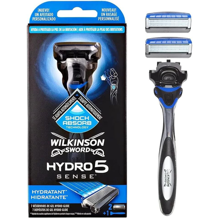 Бритва Wilkinson Sword 5 лез з 2 запасними частинами та мастилами, синій, ука Hydro 5Hydratant