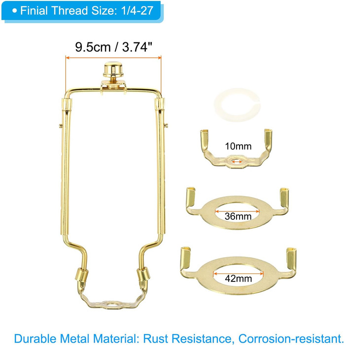 Комплект лампових арф з хвостом 1 комплект регульованих кронштейнів абажура з основою освітлення 3/8 IP E14 E26 E27 для настільного торшера Gold, 8 9 10 11