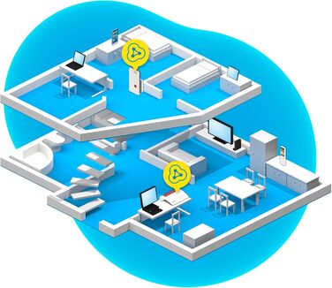 АВМ ФРІЦ Сітчастий ретранслятор WLAN 2400 (Dual WLAN AC N до 1 733 Мбіт/с (5 ГГц) 600 Мбіт/с (2,4 ГГц), Gigabit-LAN, німецька версія) Білий/Червоний