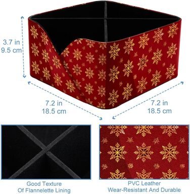 Органайзер для пензлів для макіяжу FNETJXF, організація та зберігання офісу, пульт дистанційного керування зі штучної шкіри Caddy, золота сніжинка, зірки, Різдво, багатофункціональний органайзер Pattern 1144