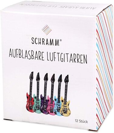 Повітряні гітари різнокольорові 100 см в 6 кольорах Повітряна гітара надувна, 12 шт.