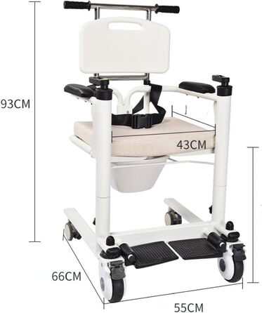Крісло для пересування з підйомом для перенесення, крісло колісне для паралізованих людей похилого віку, багатофункціональне крісло колісне, ручне багатофункціональне крісло для паралізованих людей похилого віку, підйом та переміщення