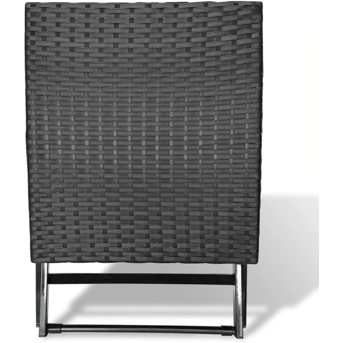 Табурет складний Poly Rattan Black,41788