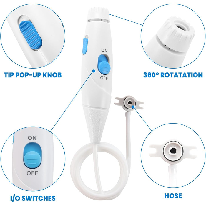 Змінні деталі шланга та ручки для Waterpik Aquarius Water Flosser (серії WP-660 та WP-670)