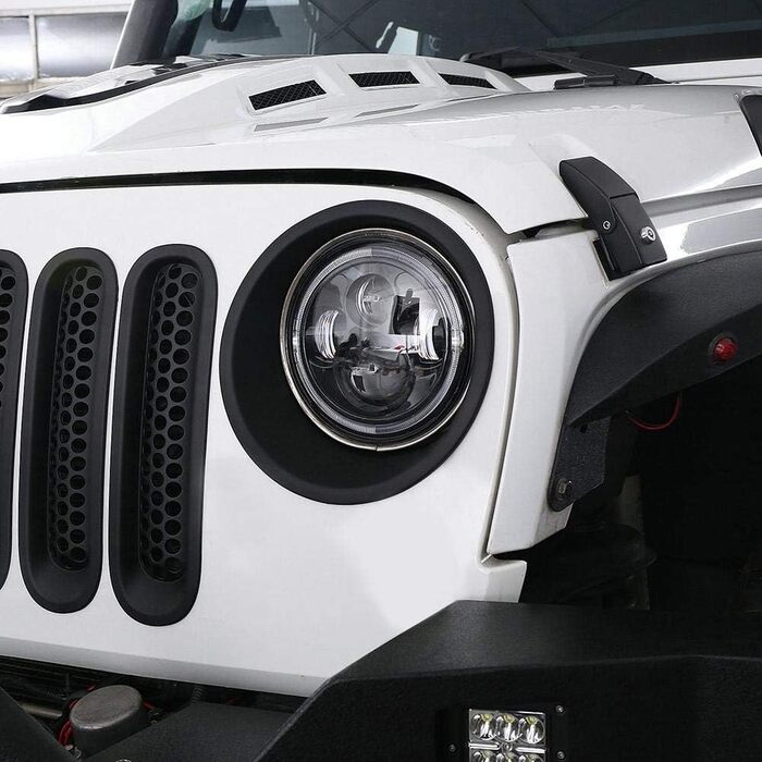 Пара чохлів для обшивки передніх фар для Jeep Wrangler JK 07-17, 1