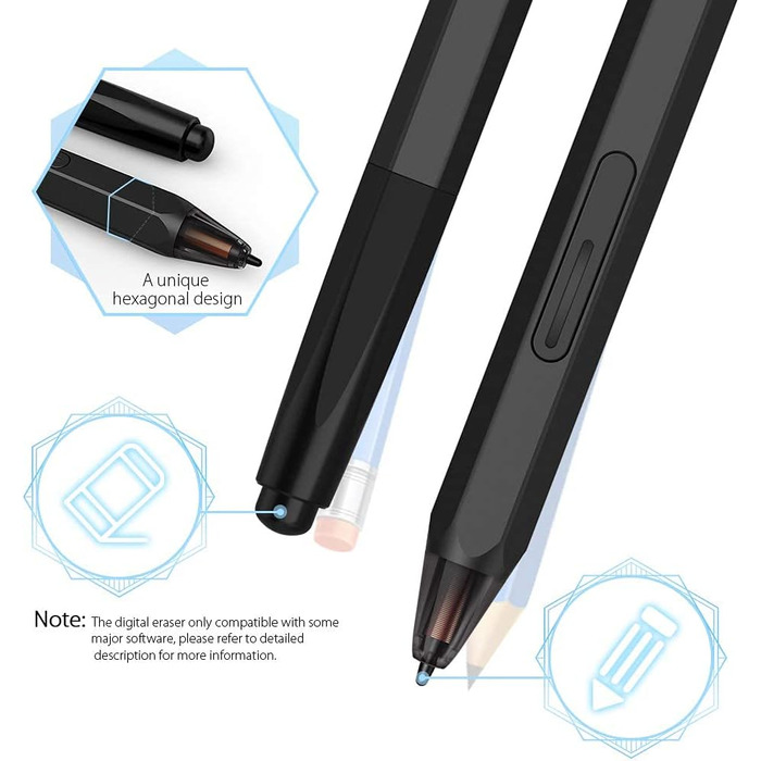 Графічний планшет XP-PEN DECO01V2, малювання, 10 x 6 дюймів, пасивний стилус, 8192 кроки, нахил і 8 ярликів, сумісний з Windows/Mac OS/ChromeBook/Android (Deco02)