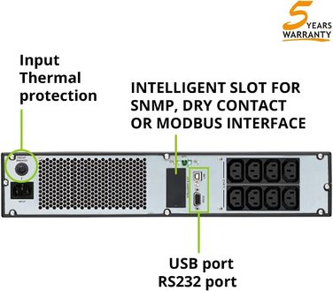 Джерело безперебійного живлення Tecnoware UPS EVO DSP PLUS 3600 - Онлайн-технологія, монтажна вежа - 8 виходів IEC - Автономність до 40 хв - Потужність (1200 ВА, стійка/вежа)