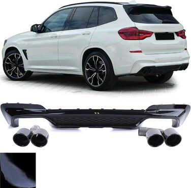 Задній дифузор Sport Performance Gloss з вихлопними трубами Black підходить для BMW X3 G01