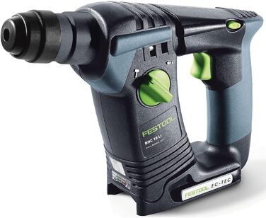 Акумуляторний перфоратор Festool BHC 18-Basic (з додатковою ручкою, обмежувачем глибини), в кейсі