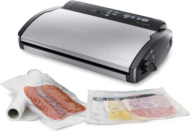 Вакуумна машина для сухого/вологого корму FoodSaver V2860, 100 Вт, сріблястий/чорний стандарт