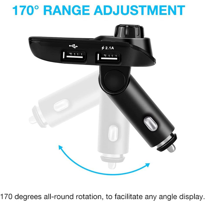 Гучний зв'язок, зарядний пристрій USB T11 Bluetooth Автомобільний комплект гучного зв'язку MP3-плеєр FM-передавач