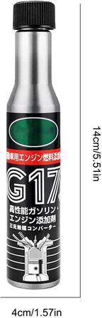 Загальний очищувач палива G17, очищувач двигуна, очищувач паливної системи автомобіля, концентрат автоочищувача, очищувач палива Bafu, ефект для потужного очищення, для форсунок, карбюратор 65мл*5