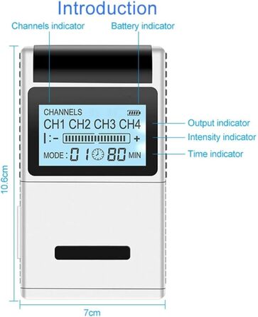 Пристрій SETSCZY EMS Tens Міостимулятор Цифрова терапія Акупунктура всього тіла Масаж Лікування болю та реабілітація при болях у спині, плечах, ногах та м'язах