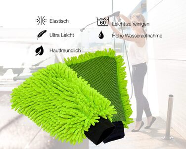 В 1 Microfiber Wash Mitt ідеально підходить для миття автомобіля, тому що дбайливо ставиться до лакофарбового покриття 2 шт. и, 2