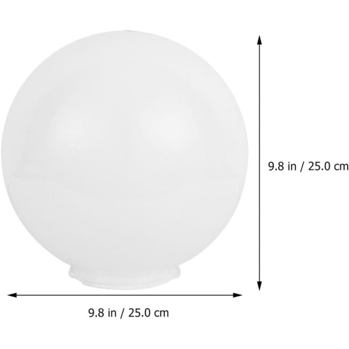 Дюймовий білий акриловий змінний глобус круглий абажур для стельових настінних світильників Ламповий стовп Вуличні ліхтарі 125 мм, 12-