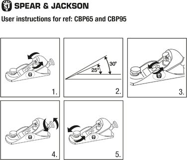 Рубанок столярний Spear & Jackson CBP95, 24 см