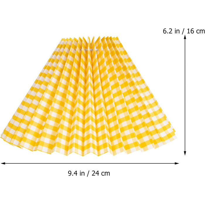Плісировані бочкові лампи Абажури E27 Тканинні абажури Вінтажний маленький абажур Світильник Свічник Чохол для настільної лампи Заміна підлогового світла Жовтий