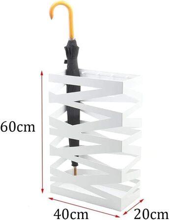 Підставка для парасольок NEFLINATA, підставка для парасольки, біле коване залізо, водонепроникний і стійкий до забруднень, великої місткості, стійка для зберігання парасольок в офісі готелю з гачковим дизайном парасольки