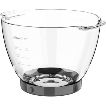 Скляна миска Kenwood KAB30.000CL, аксесуари для кухонного комбайна Titanium Chef Chef Baker і Titanium Chef Baker Patissier XL, чаша для змішування ємністю 4,6 літра, можна мити в посудомийній машині, скло