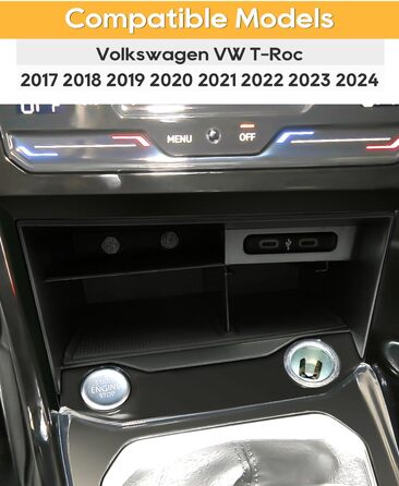 Сумісний з VW T-ROC 2018-2023 2024 Центральна консоль Центральне керування Багатофункціональний T ROC Storage Box T ROC 2023 2024 Оригінальні аксесуари