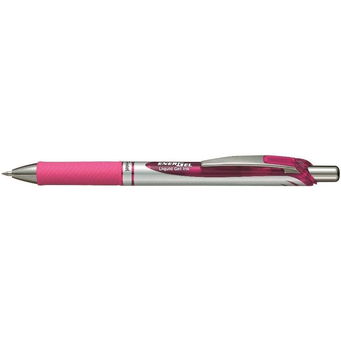 Ручка Pentel Gel Rollerball EnerGel з притискним механізмом, 6 шт. , 0,7мм (рожева, упаковка 6 шт. )