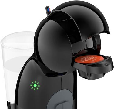 Кавоварка для еспресо та інших напоїв NESCAF Dolce Gusto Piccolo XS KP1A, ручна, 0,8 л, білий/чорний чорний, кнопка чорна одинарна