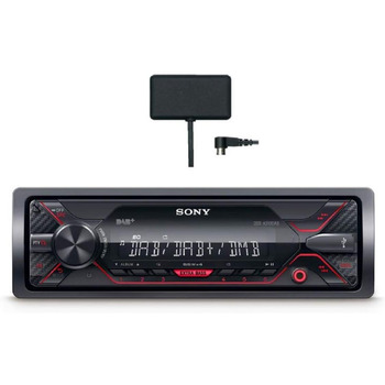 Автомобільна стереосистема Sony DSX-A510KIT DAB з антеною, подвійним роз'ємом Bluetooth, NFC, USB та AUX синє освітлення Гучний зв'язок, чорний (радіо DAB без Bluetooth)