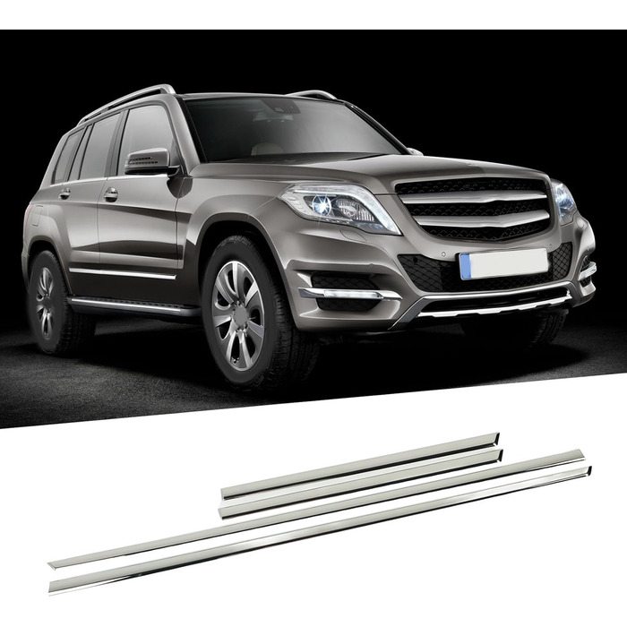 Бічна обшивка, 4 шт. и 204 720 0580 для GLK-Class X204 з 2008 по 2015 рік, хромований комплект обшивки дверей з боку кузова