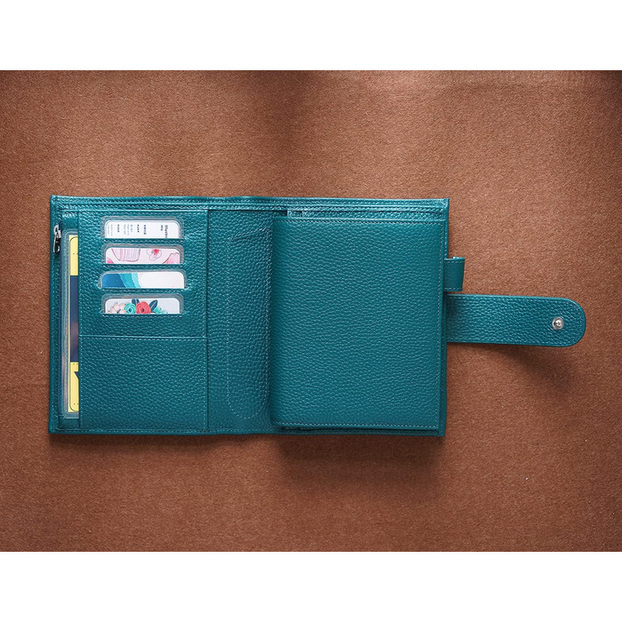 Комбінація розміру кишені, Binder Planner і гаманця. (Pebble Deep teal, кільце 19 мм)