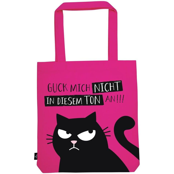 Мойсей. Ед, не витріщайся, сумка-переноска зі 100 бавовни, тканинна сумка для покупок, офісу або університету, рожева сумка з котячим мотивом