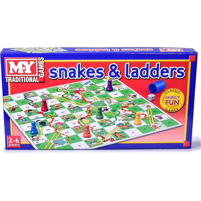 Настільна гра Змії та драбини (MY Snakes and Ladder) Традиційні дитячі ігри X 1