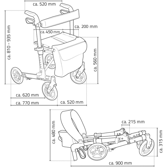 RIDDER Rollator Mio Silver, RIDDER Rollator Mio Silver