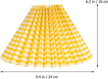 Плісировані бочкові лампи Абажури E27 Тканинні абажури Вінтажний маленький абажур Світильник Свічник Чохол для настільної лампи Заміна підлогового світла Жовтий