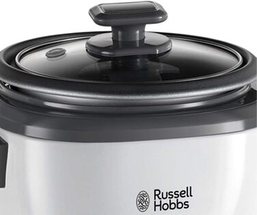 Рисоварка Russell Hobbs міні маленька 0,4 л (функція збереження тепла, каструля з антипригарним покриттям, ложка для рису та мірна чашка, також ідеально підходить для кіноа та кускусу, підігрівач рису) 27020-56