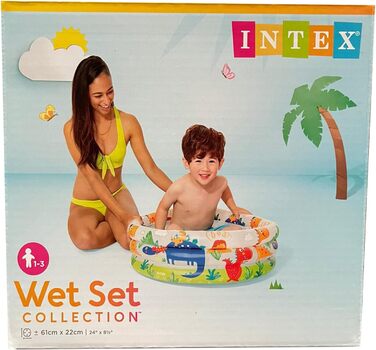 Дитячий надувний басейн INTEX Colors Base 61 x 22 cm-33 L 57106 NP, моделі та кольори в асортименті