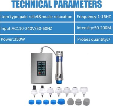 Апарат для ударно-хвильової терапії ED Treatment, професійний пристрій для масажу глибоких тканин м'язів ED Therapy Пристрій для м'язового масажу для терапії Полегшення болю Корекція фігури та ED