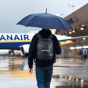 Рюкзак для ручної поклажі Omnpak Ryanair 40x20x25 см, дорожній рюкзак для всіх авіакомпаній, рюкзак для ноутбука в літаку, сумісний з 15-дюймовим MacBook Air, дорожня сумка з чохлом від дощу 20 л (сірий) сірий чохол від дощу