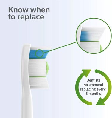 Насадка для зубної щітки Philips Sonicare W2 Optimal White Standard HX6065/10 5 упаковок, стандартний розмір, кріплення Click, сполучення BrushSync ука (5 упаковок)