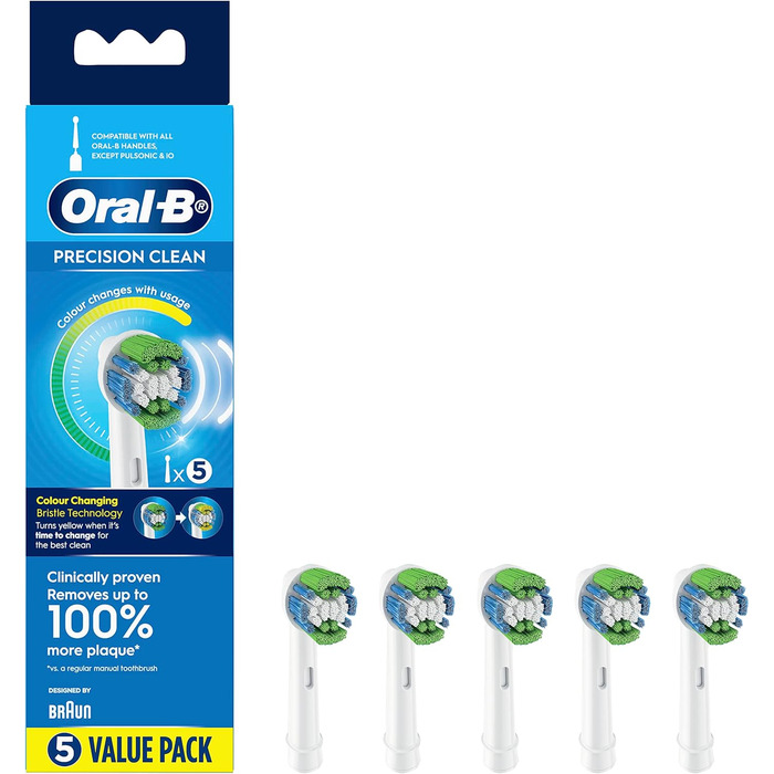 Щітки Braun Oral-B Precision Clean 5 шт. (для всіх обертових зубних щіток фірми Oral-B)