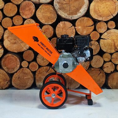 Бензиновий подрібнювач деревини Forest Master Compact FM6DD-MUL 6HP Подрібнювач Мульчувач Для всіх садових відходів, самозавантажувальний Подрібнює деревину до 50 мм