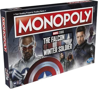 Монополія Marvel Studios The Falcon and The Winter Soldier Edition Настільна гра для 2-6 гравців віком від 14 років, різнокольорова