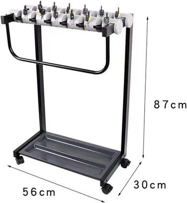Підставка для парасольки SOCUY Тримач для парасольки Підставка для парасольки, піддон для крапель, шків з ключем і замком, незалежна стійка для зберігання в домашньому офісі Підставка для парасольки Тримач для парасольки 56 * 30 * 87 см чорний