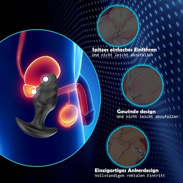 Анальні вібратори для чоловіків Секс-іграшки, Стимуляція простати Сідничні пробки Режими обертання вібратора з додатком, Іграшки для пар Анальна пробка Жіноча анальна пробка Секс-іграшки Анальні вібратори.