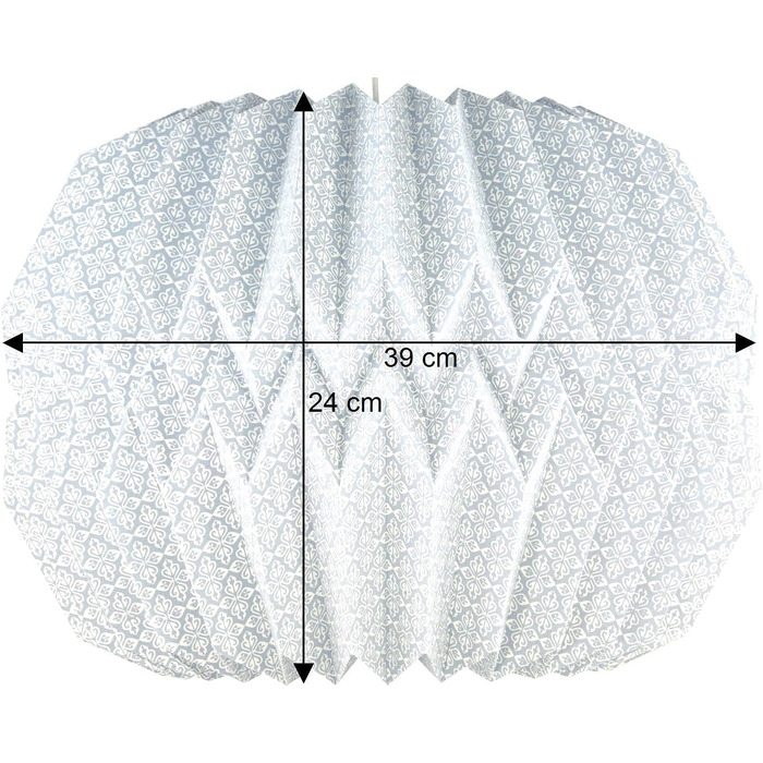 Дизайнерський абажур з паперу - модель Messina, 24x39x39 см, азіатські абажури з паперу та тканини