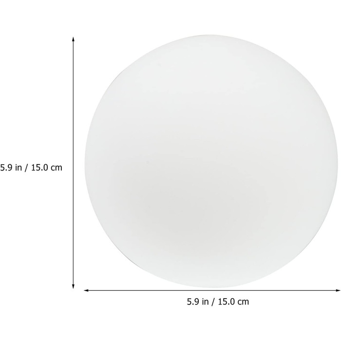 Матове скло Кульковий екран Заміна 15 см Скляна куля Абажур Скляна куля Світлова кришка Стовп Куля Кругла куля Скляний абажур Освітлення Кришка корпусу Білий