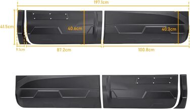 Панель кузова JHCHAN Door Guard для подвійної кабіни Ford Ranger 2012-2022 T6 T7 T8 Wildtrak Raptor XL XLT XLS Limited Tremor Platinum MK2 MK3 Кузовна панель